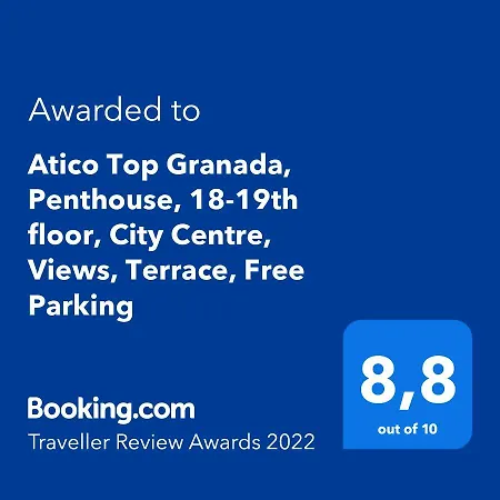 Atico Granada, Penthouse, 18-19th Floor, Centre, Views, Terrace, Free Parking *